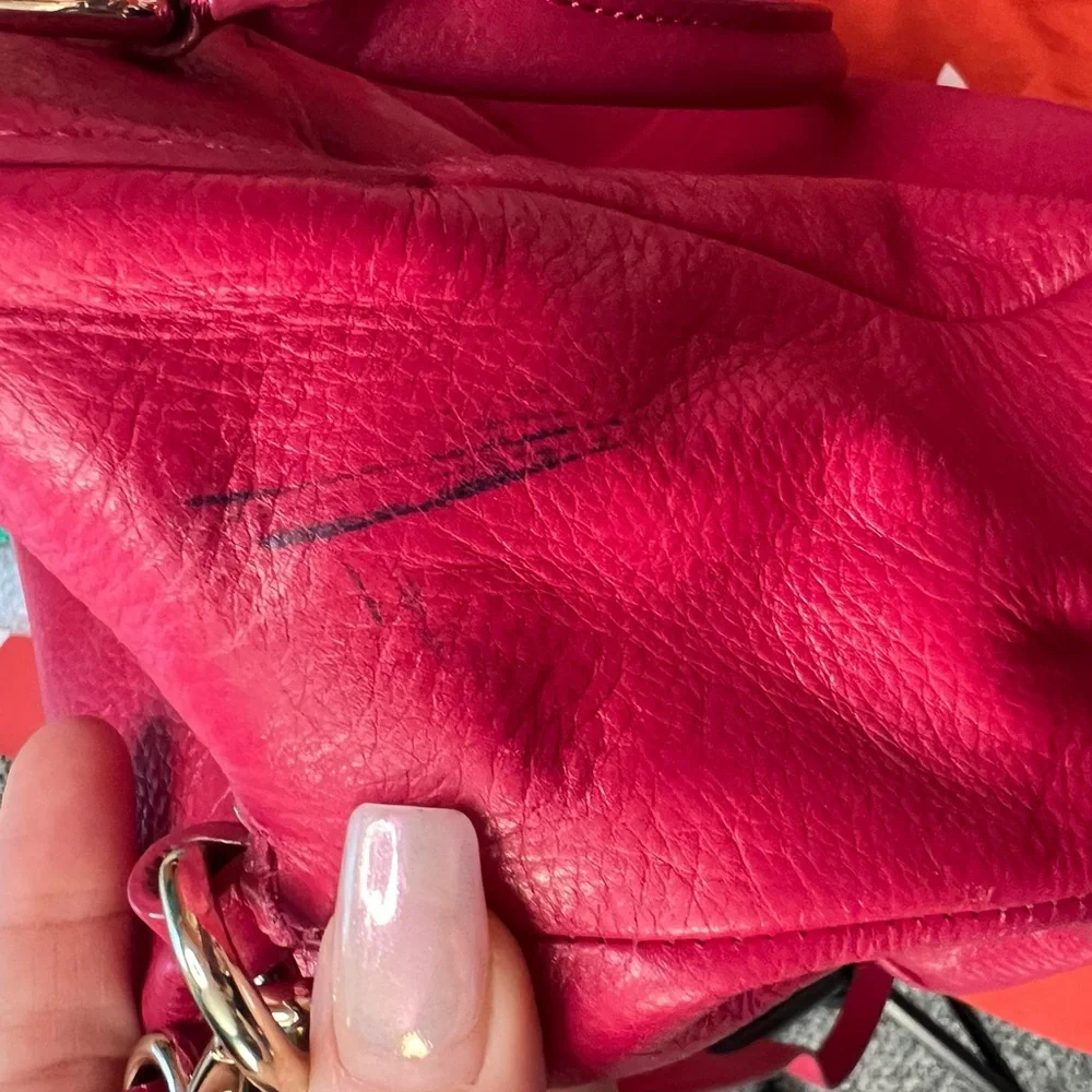 Pre-loved Kate Spade Pink Rectangle Leather Bag with Bow - Picture 9 of 14